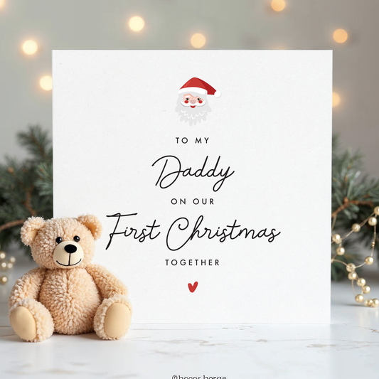 First Christmas card to Daddy, Cute christmas card from Baby, Boy, Girl, Christmas