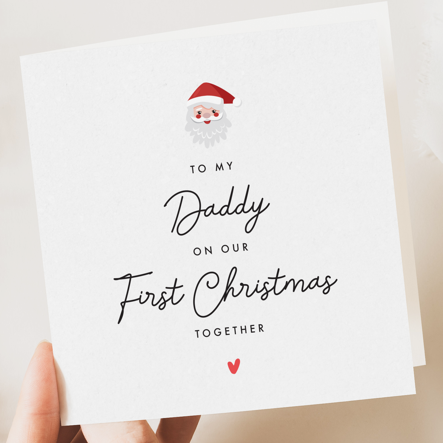 First Christmas card to Daddy, Cute christmas card from Baby, Boy, Girl, Christmas