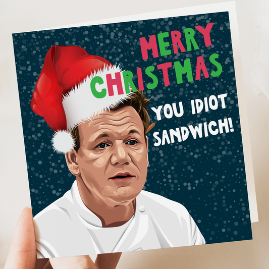 Funny Gordon Ramsey Christmas Card – for Friends, Him, or Her