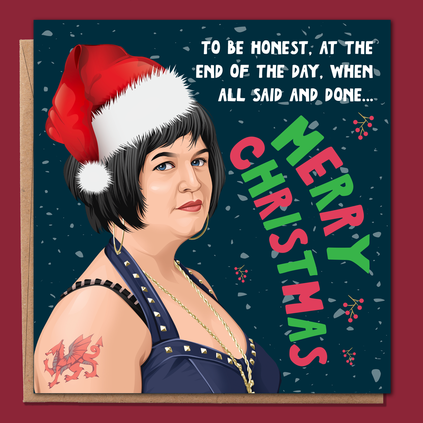 Funny Christmas Card – Nessa Gavin and Stacey - Cheeky and Humorous Holiday Greeting for Friends, Him, or Her – Perfect Festive Card for Laughs and Holiday Fun