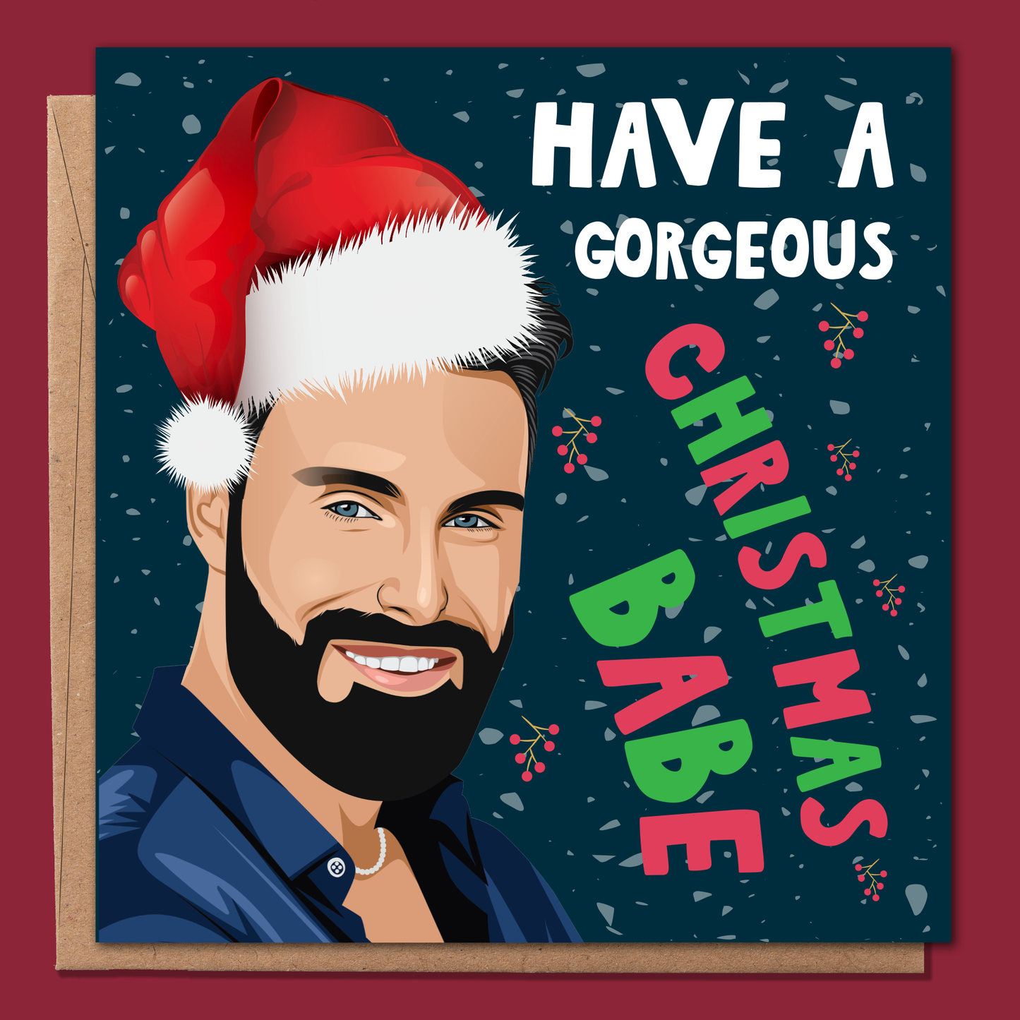 Funny Christmas Card – Rylan Clark, Cheeky and Humorous Holiday Greeting for Friends, Him, or Her – Perfect Festive Card for Laughs and Holiday Fun