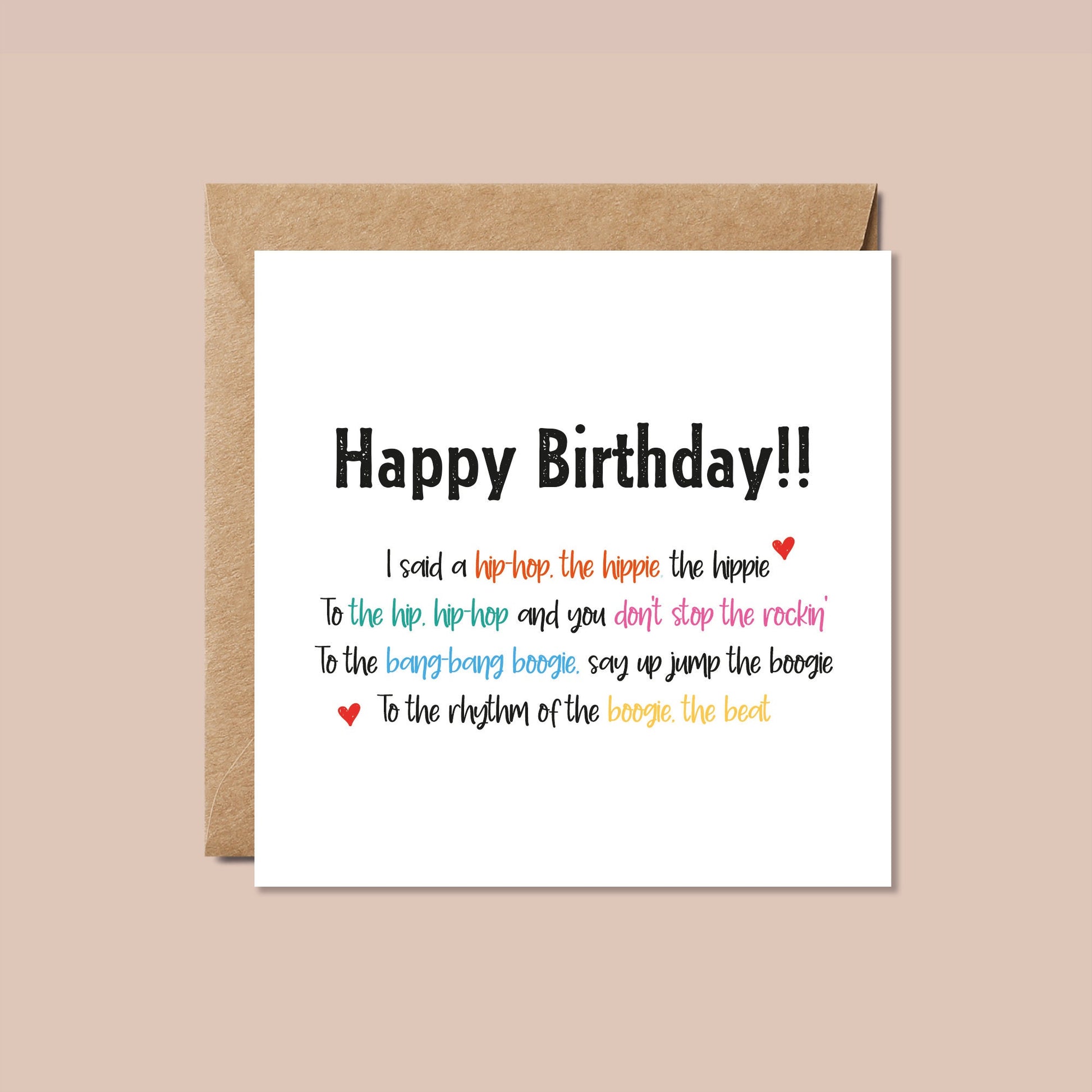 Birthday card, Birthday card for him, Birthday card for her, Funny Birthday card, Sugarhill Gang Birthday card