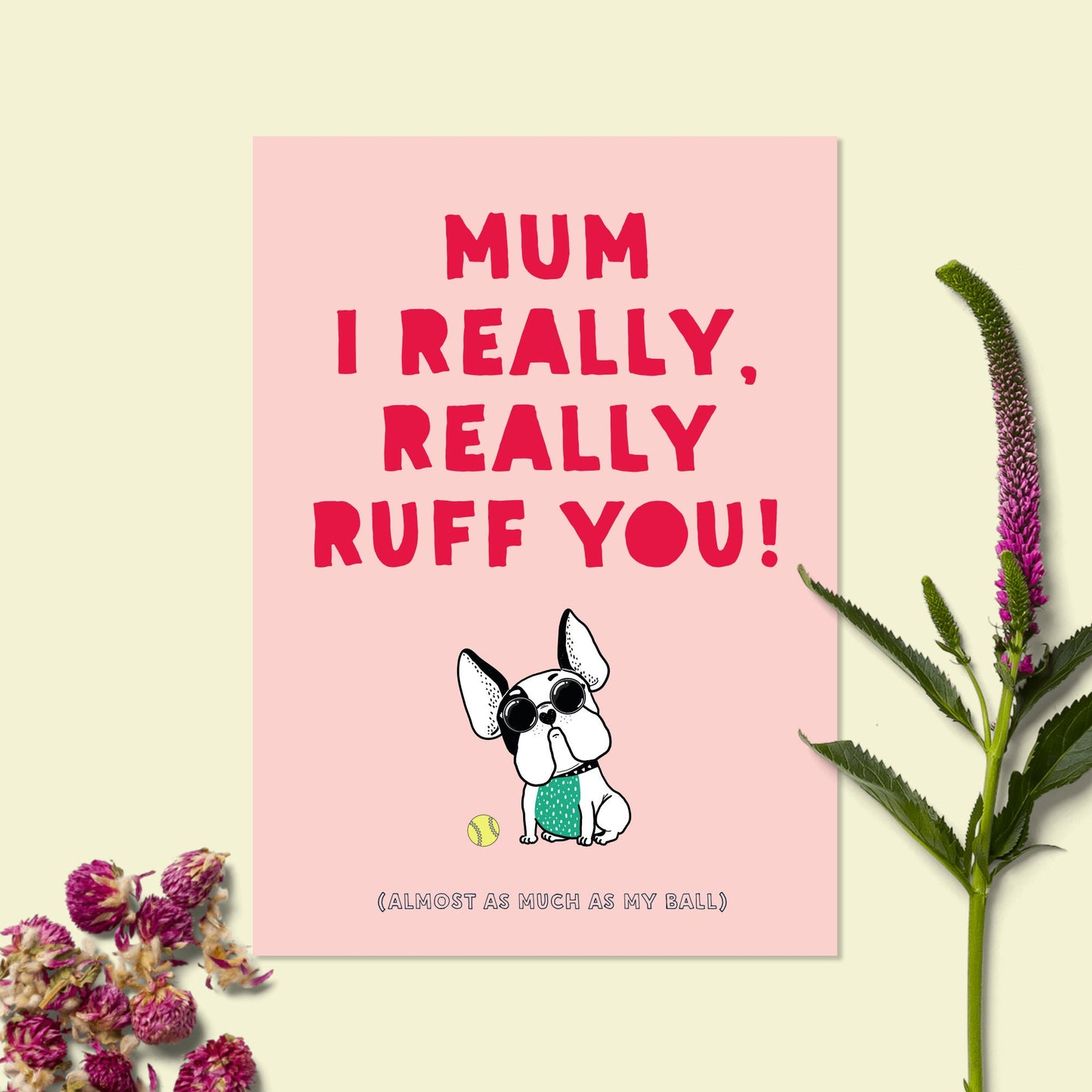 Funny Mothers Day card from the dog