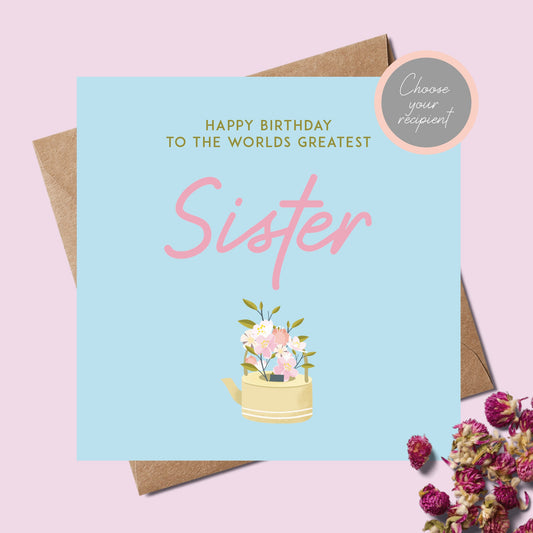 Personalised Birthday card for Sister - Personalised Birthday cards for Nan - Personalised Birthday cards for Mum - Birthday cards for her