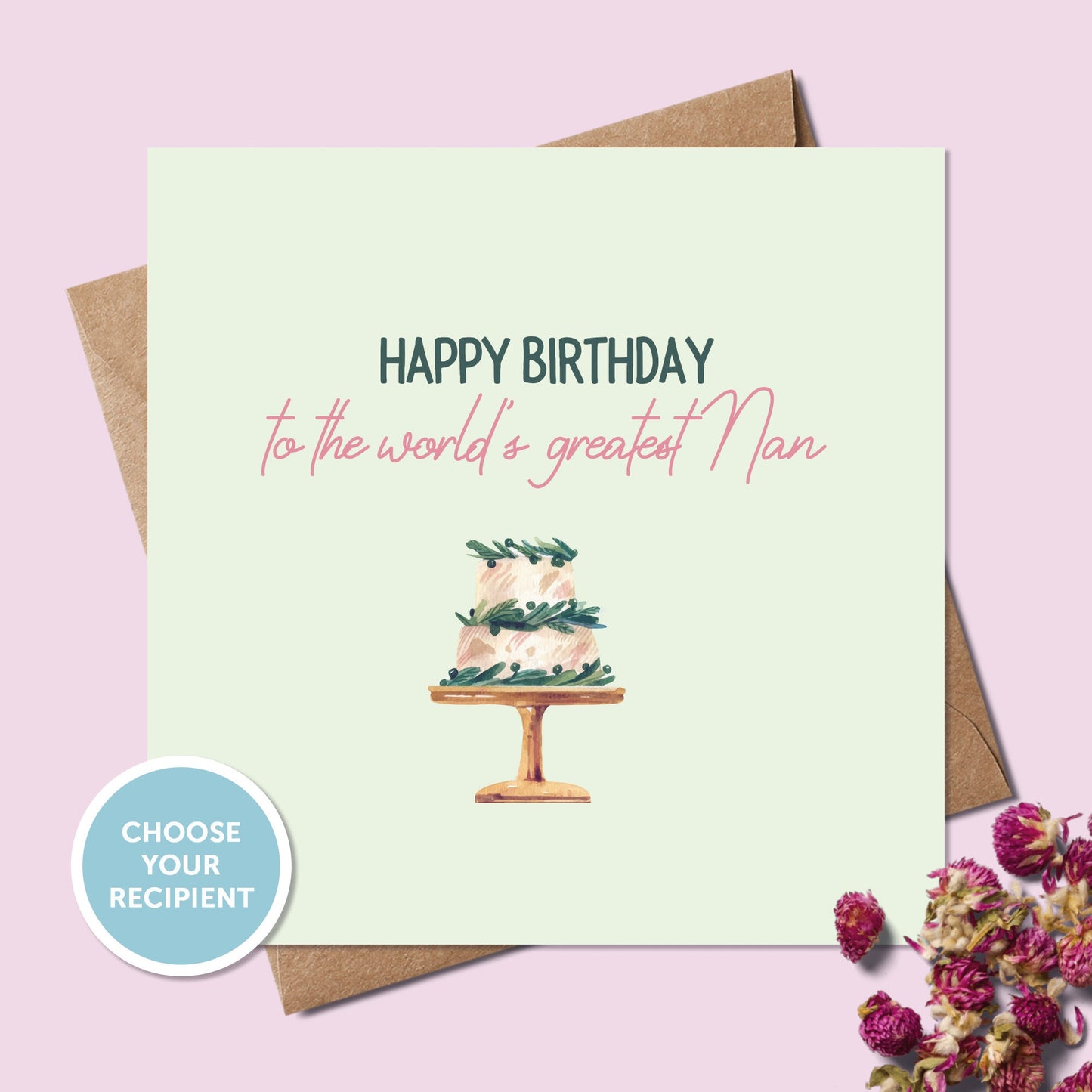 Personalised Birthday Card, birthday Card for her, Mum Birthday Card, Sister Birthday Card, Nan Birthday Card, Mum Birthday Card