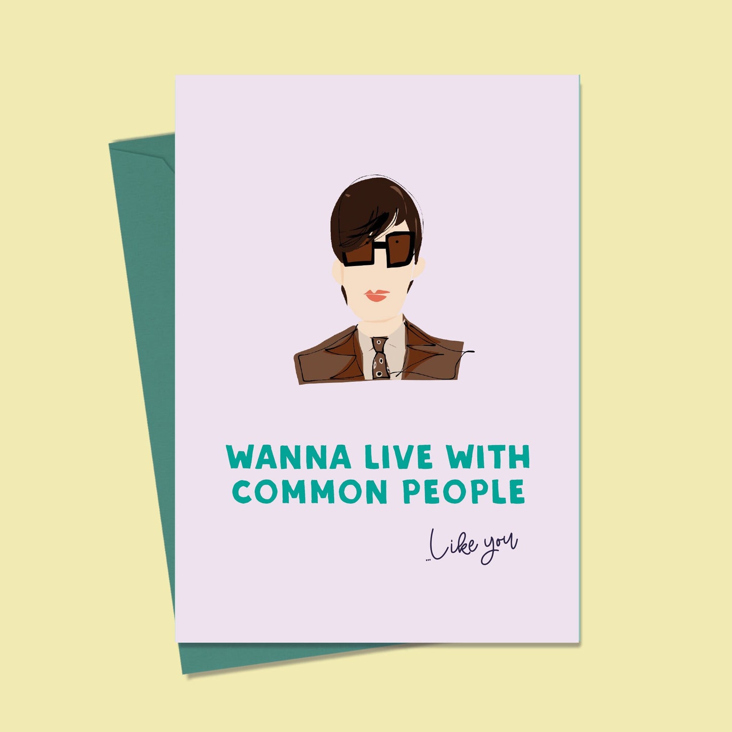 Funny Birthday card Jarvis Cocker, Pulp, Common People, Card For Him, Her, Sister, Mum, Brother, Friend