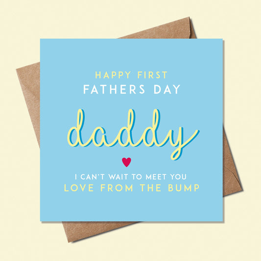 Fathers Day Card from Bump, Fathers Day Card - Cute Fathers Day card, Fathers Day Card from the Baby, First Fathers Day Card,