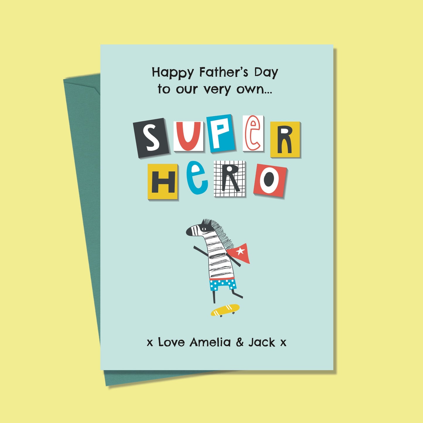 Fathers Day Card - Cute Fathers Day card - Fathers Day Card - Superhero Fathers day Card - Personalised Fathers Day Card