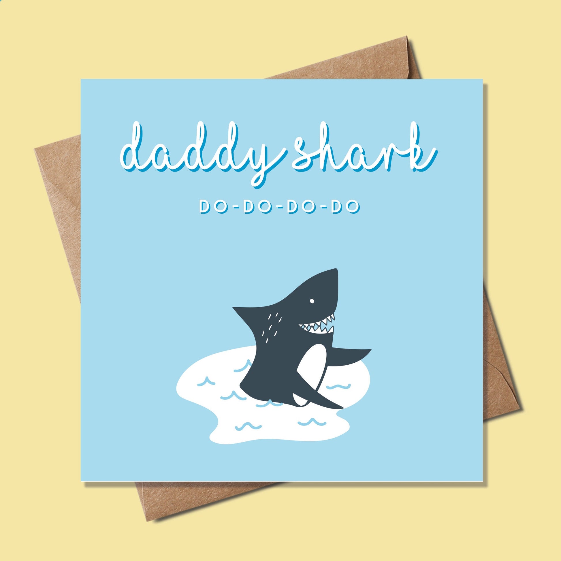 Fathers Day Card - Daddy Shark Fathers Day card - Fathers Day Card - Shark Fathers day Card - Personalised Fathers Day Card