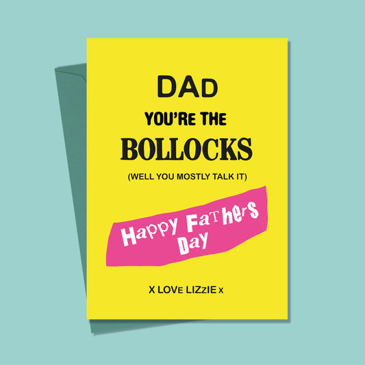 Funny Fathers Day card, Funny Father's Day Card, Sex Pistols, Personalised father's day card, Fathers Day Card, Sex Pistols