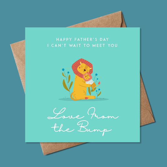 Fathers Day Card from the Bump, Fathers Day Card - Cute Fathers Day card,  Fathers Day Card from the Baby, First Fathers Day Card,