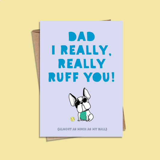 Fathers Day Card from the dog - Cute Fathers Day card,  Funny Fathers Day Card, Fathers Day Card, Card for Him