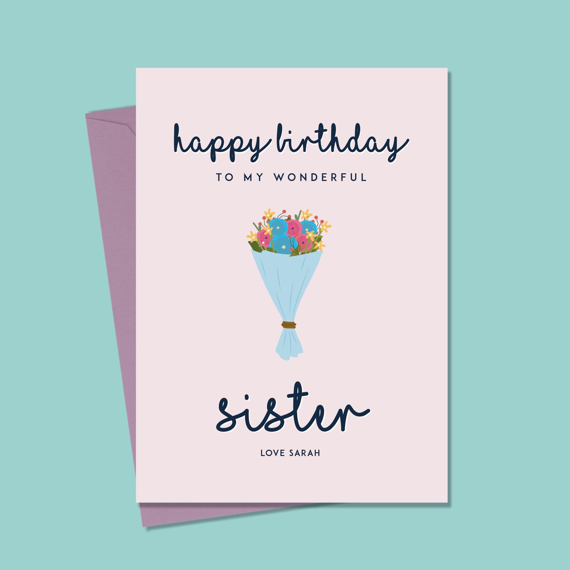 Birthday Card for Sister, Personalised Birthday Card for Sister, Personalised birthday card for her