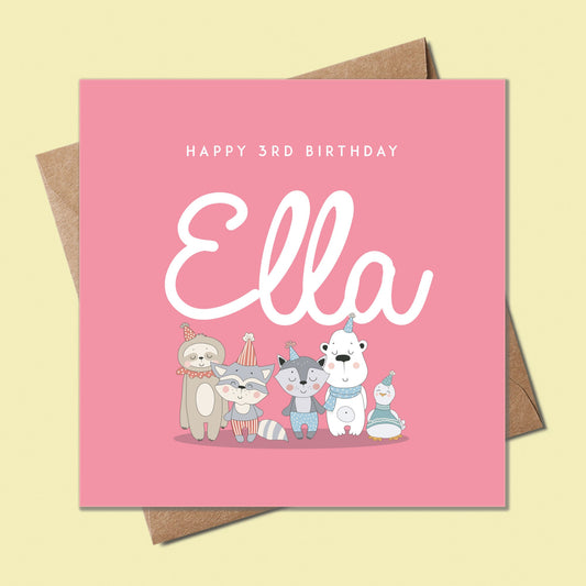 Birthday Card for girl, Young girl birthday card, Birthday Card for her, Personalised Birthday Card for Girl, Birthday Card for kids