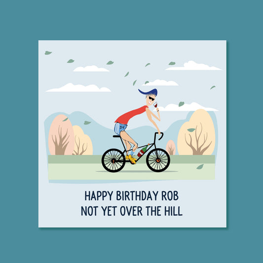 Birthday Card for him, Personalised Birthday Card for him, Funny Birthday Card, Bike Birthday card