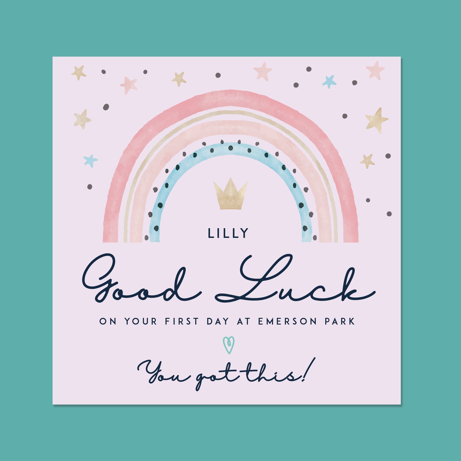 First day at School Card, Back to School, First day of Secondary School, Primary school card, New School Card, Personalised good luck card