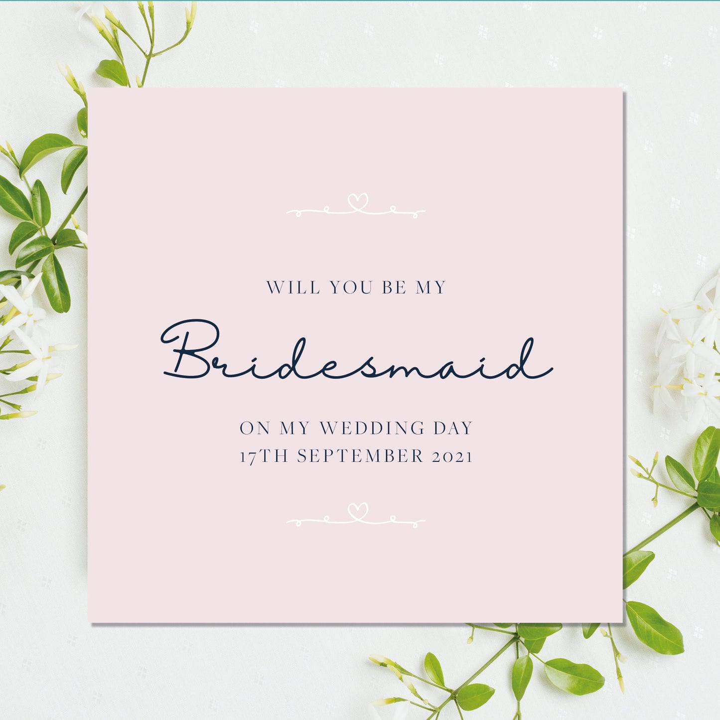 Will you be my Bridesmaid card, Wedding Card to Bridesmaid, Personalised Bridesmaid Card, Wedding Card to Bridesmaids, pastel wedding card