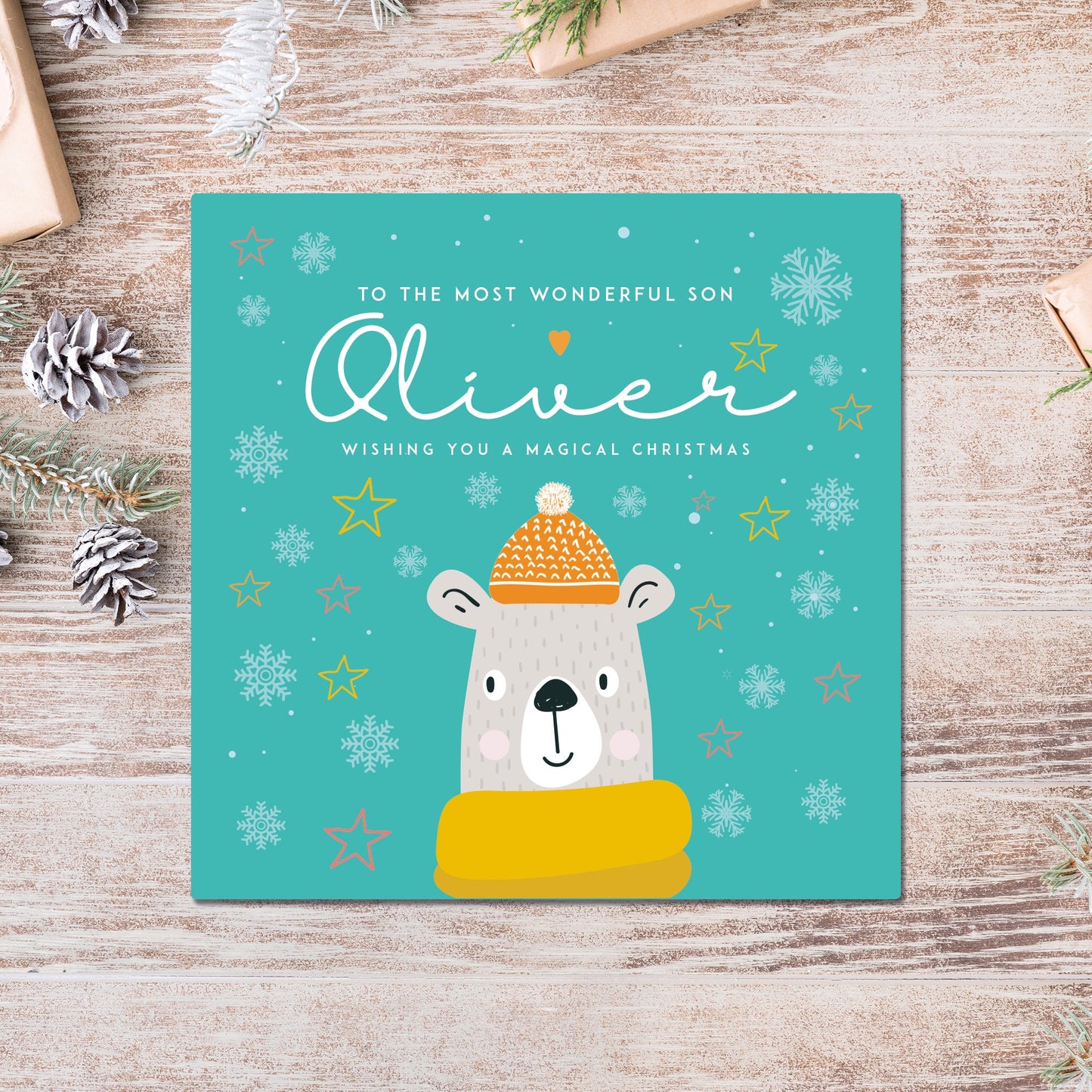 Christmas Card for boy, Personalised Christmas Card for Grandson, Son Christmas card, Nephew Christmas card, Grandson Christmas card