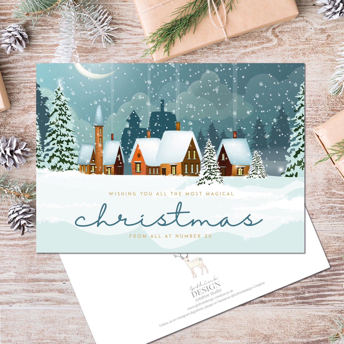 Christmas Card for neighboursPersonalised Christmas Card for neighbours, neighbours Christmas card, Christmas card to couple, Christmas card