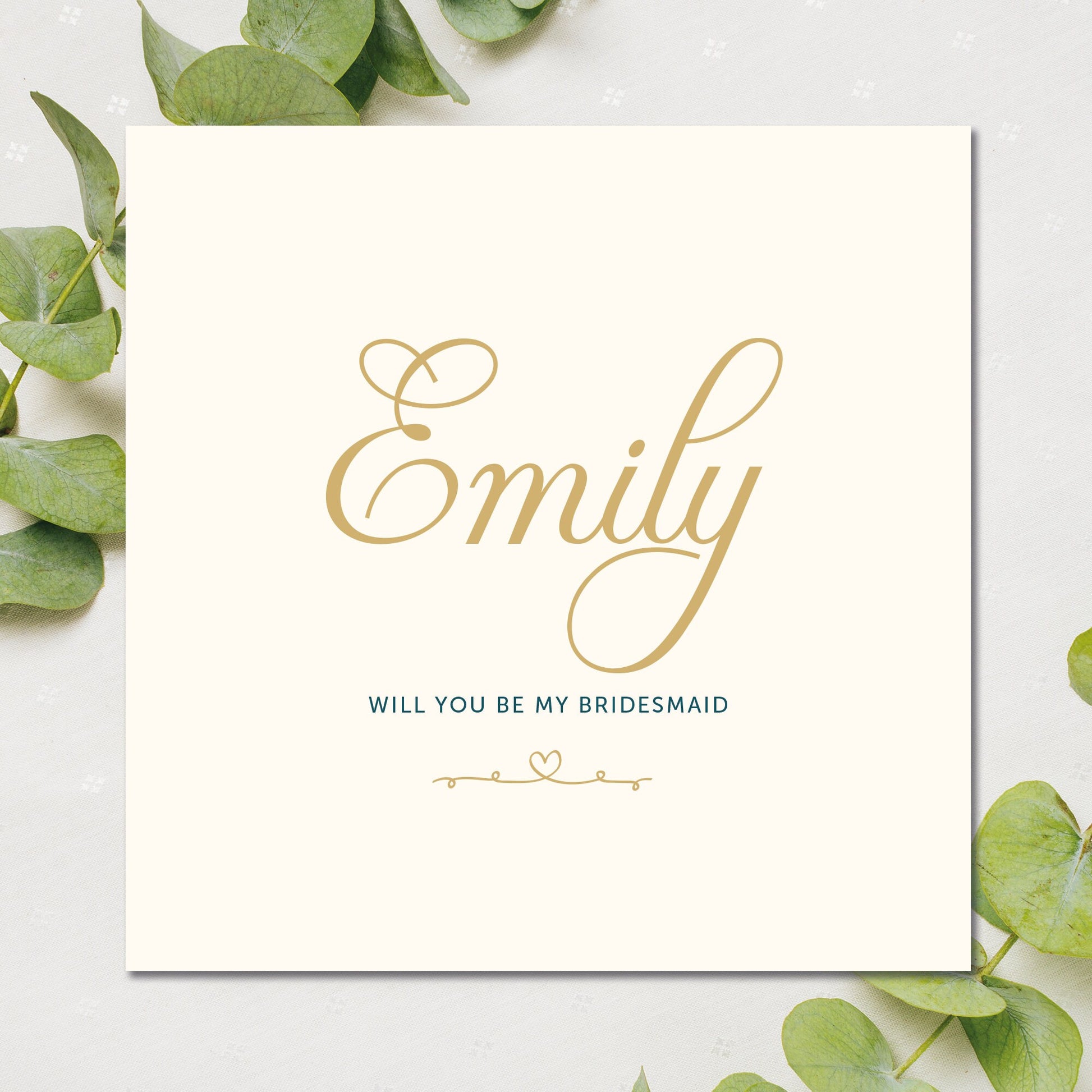 Bridesmaid Card, Will you be my Bridesmaid Card, Thank you Bridesmaid Card, Personalised Bridesmaid Card, Elegant Bridesmaid Card