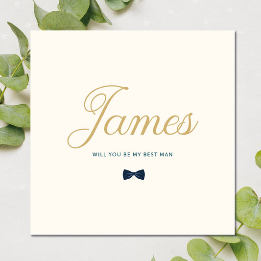 Bestman Card, Will you be my Best man Card, Thank you Best man Card, Personalised Best man Card, Elegant Best man Card