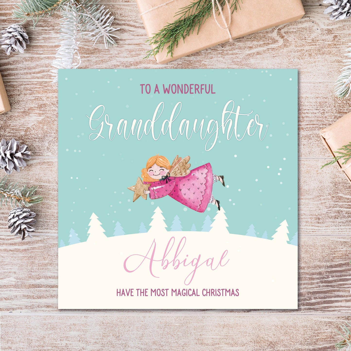 Girls Christmas Card, Personalised Christmas Card for Daughter, Daughter Christmas card, Niece Christmas card, Granddaughter Christmas card