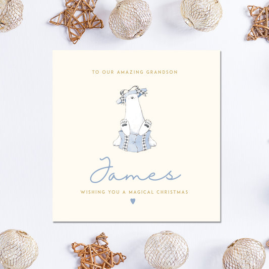 Christmas Card for boy, Personalised Christmas Card for Son, Son Christmas card, Nephew Christmas card, Grandson Christmas card