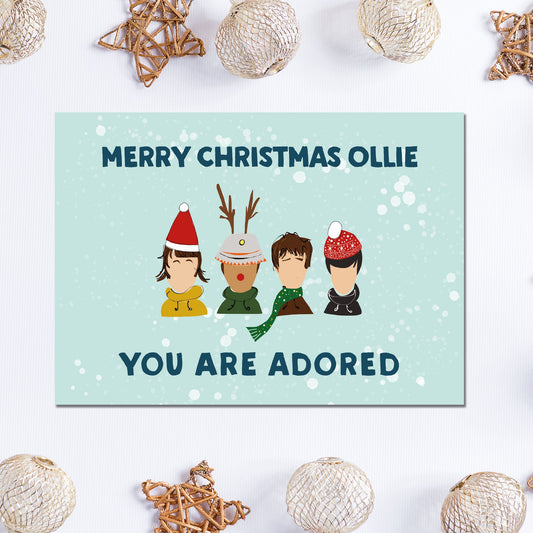 Funny Christmas card, Personalised Stone Roses Christmas card -  I wanna be adored Stone Roses - Christmas card For Him, Her