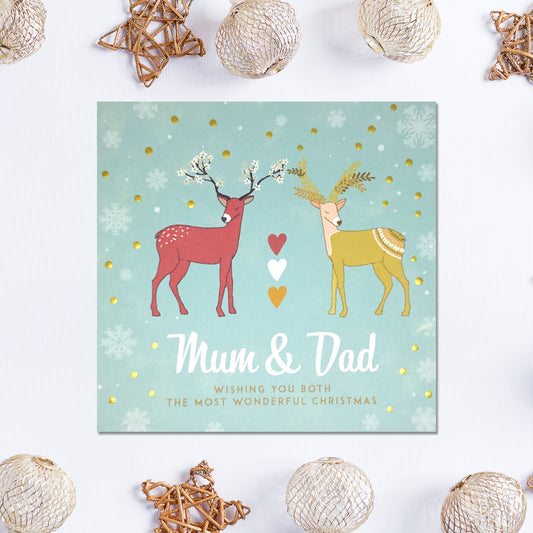 Christmas Card, Personalised Christmas Card for Mum and Dad, Mum & Dad Christmas card, Parents Christmas card