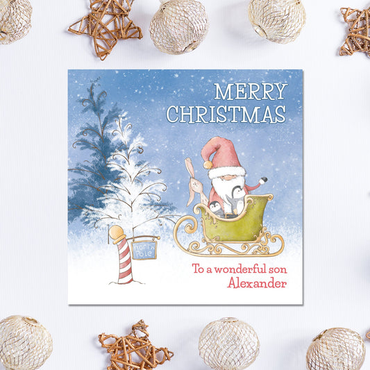 Boys Christmas Card, Personalised Christmas Card for Son, Daughter Christmas card, Grandson Christmas card, Christmas card for Son