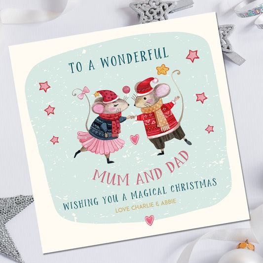 Christmas Card Parents | Personalised Christmas Card for Mum and Dad | Mum & Dad Christmas card | Nan and Grandad Christmas card