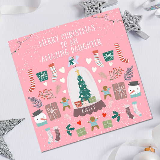 Christmas Card for girl | Personalised Christmas Card for Daughter | Granddaughter Christmas card | Niece card Christmas card