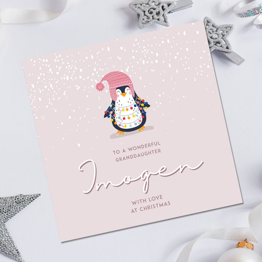 Girls Christmas Card, Personalised Christmas Card for Daughter, Daughter Christmas card, Niece Christmas card, Granddaughter Christmas card