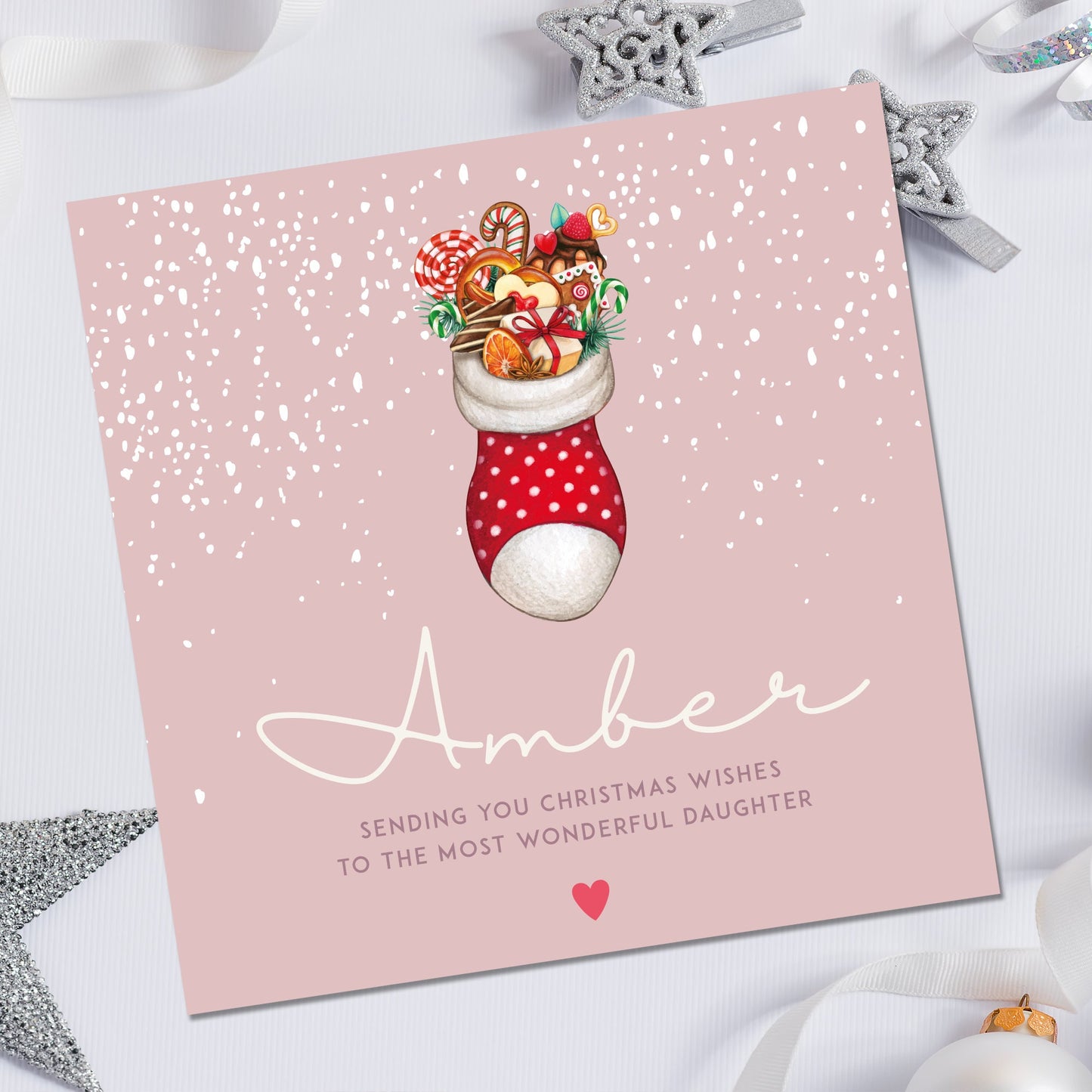 Girls Christmas Card | Niece Christmas card | Personalised Christmas Card for Daughter | Daughter Christmas | Granddaughter Christmas card