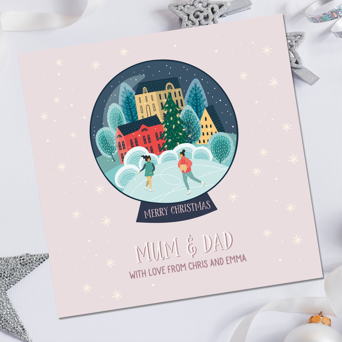 Mum and Dad Christmas Card, Personalised Christmas Card for Mum and Dad, Mum & Dad Christmas card, Parents Christmas card