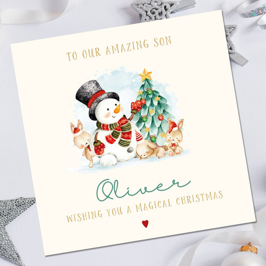 Boys Christmas Card | Personalised Christmas Card for Nephew | Grandson Christmas card | Son Christmas card | Christmas card for Boy