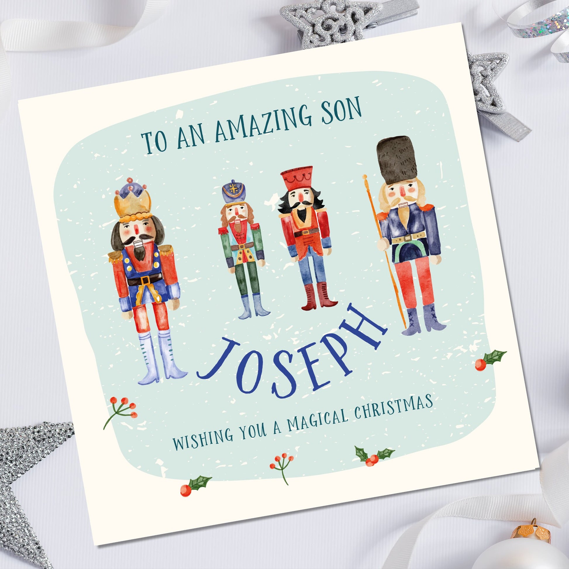 Boys Christmas Card | Personalised Christmas Card for son | Grandson Christmas card | Son Christmas card | Christmas card for Boy