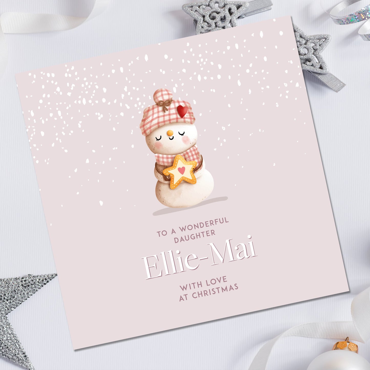 Girls Christmas Card, Personalised Christmas Card for Daughter, Daughter Christmas card, Niece Christmas card, Granddaughter Christmas card