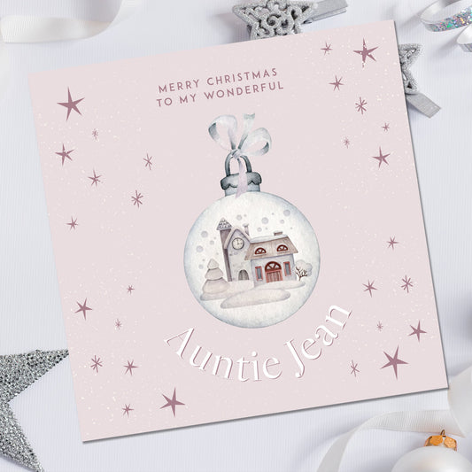 Auntie Christmas Card, Personalised Christmas Card for Mum, Auntie Christmas card, Christmas card for Auntie, Christmas card