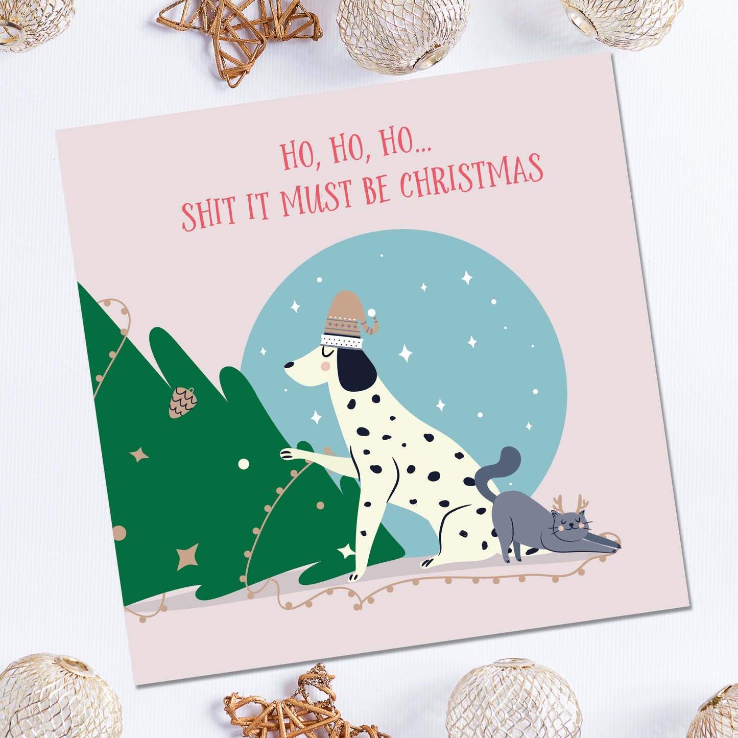 Funny Christmas Card, Cat Christmas Card, Funny Christmas Card for her, Funny Christmas card for him