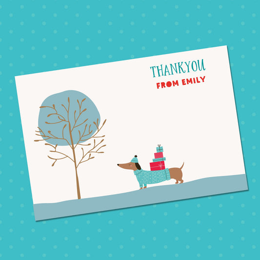 Thank you note Card Single side, Thank you pack of cards,  Colourful Thank you cards, christmas thank you cards