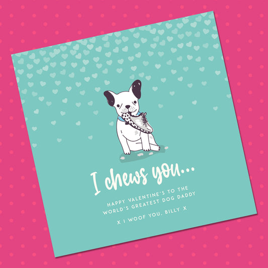 Dog Dad Valentines Card, Valentines Day Card From The Dog, Funny Dog Card For Husband, Dog Lover Funny Valentine Card For Him