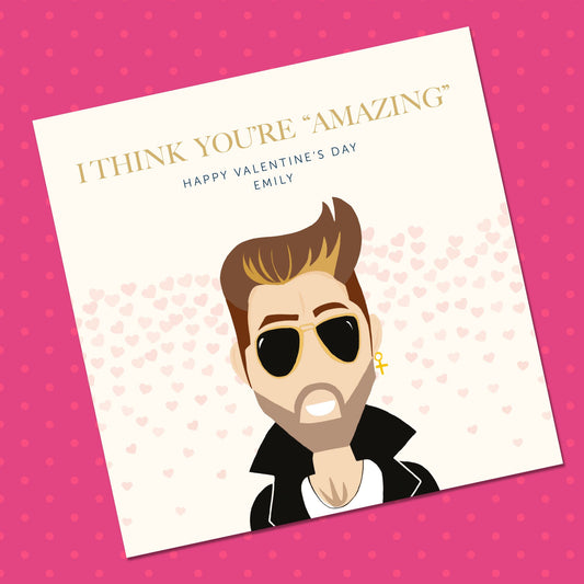 Funny Valentine Card George Michael Card, Valentine Card for Boyfriend, Valentine Girlfriend, Wife, Husband, Valentine Card Funny