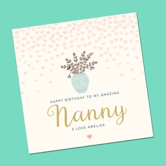 Birthday card for Nan, Birthday Card for her, Personalised birthday Card, Birthday card for Mum, Birthday card for Auntie,