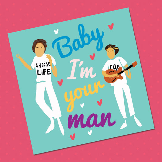 Funny Valentines Card wham I'm your man, Funny Valentines Card Girlfriend, Funny Valentines Card Wife, Funny Valentine Card for Her, Him,