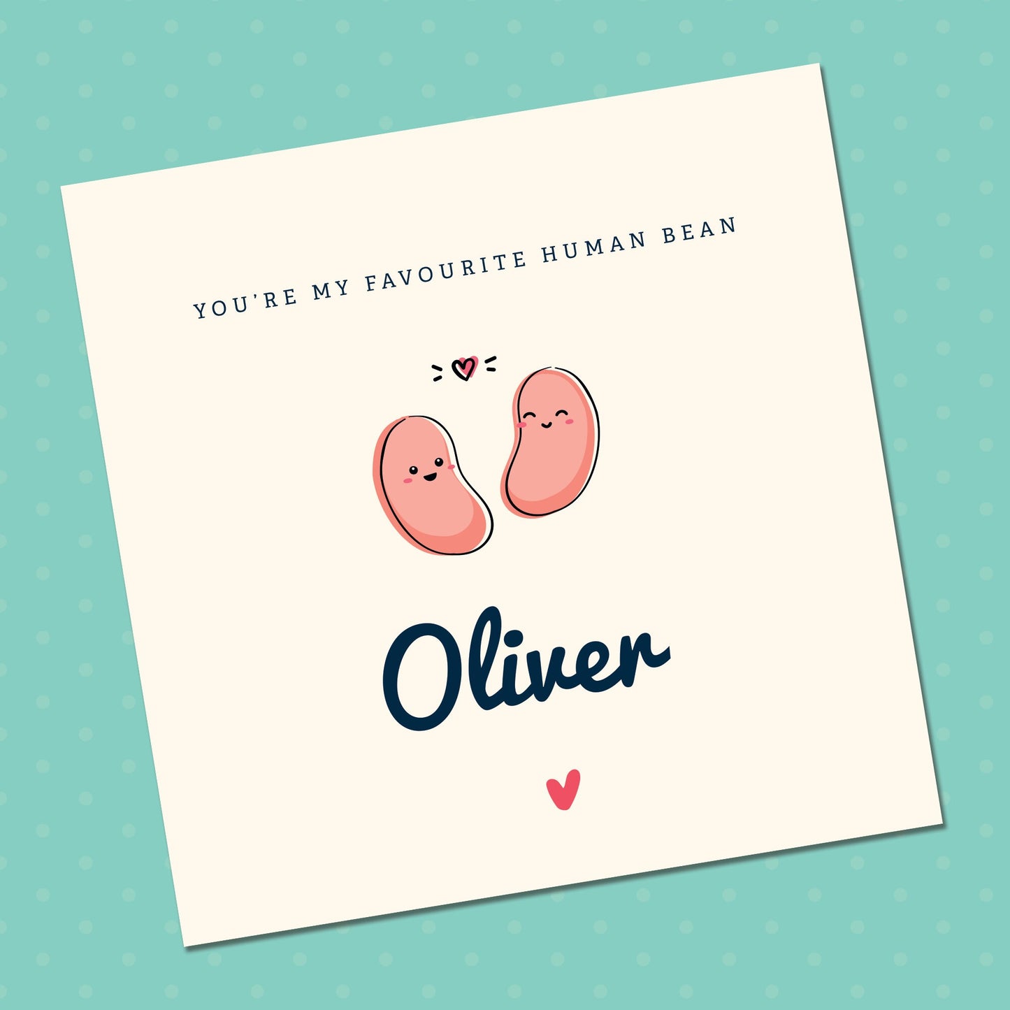 Favourite Human Bean Valentines Card, Funny Valentines card For Boyfriend, Girlfriend, Husband, Wife, Anniversary Card, Partners For Life