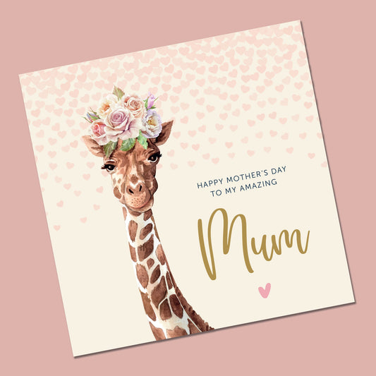 Mother's Day Card | Mothers Day Card | Giraffe Mothers Day Card | Mummy Mothers day card | Card from Daughter | Mothers Day Card for Nana