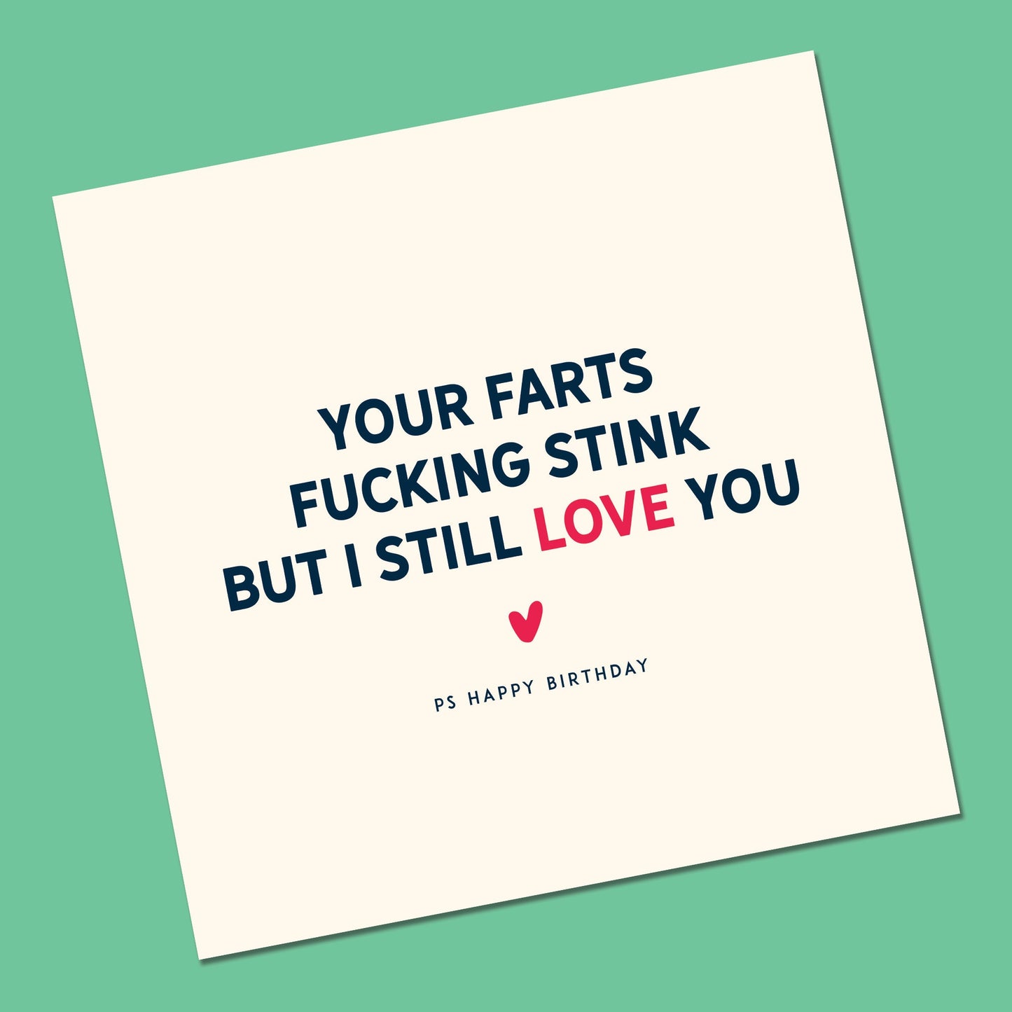 Cheeky Birthday Card | Your Farts Stink, Insult, Funny, Naughty, Friend Card, Rude Birthday Card, Silly Card