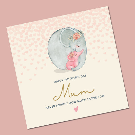 Mother's Day Card | First Mothers Day Card | Elephant Mothers Day Card | Mummy Mothers day card | Card from Daughter | Card for Nan