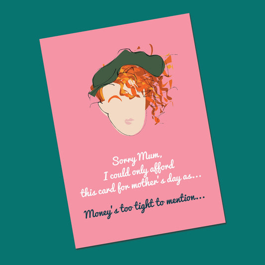 Funny Mother's Day Card - Simply Red Mother's Day Card - Monet too tight to mention - Funny Mothers Day Card - Mothers day gift